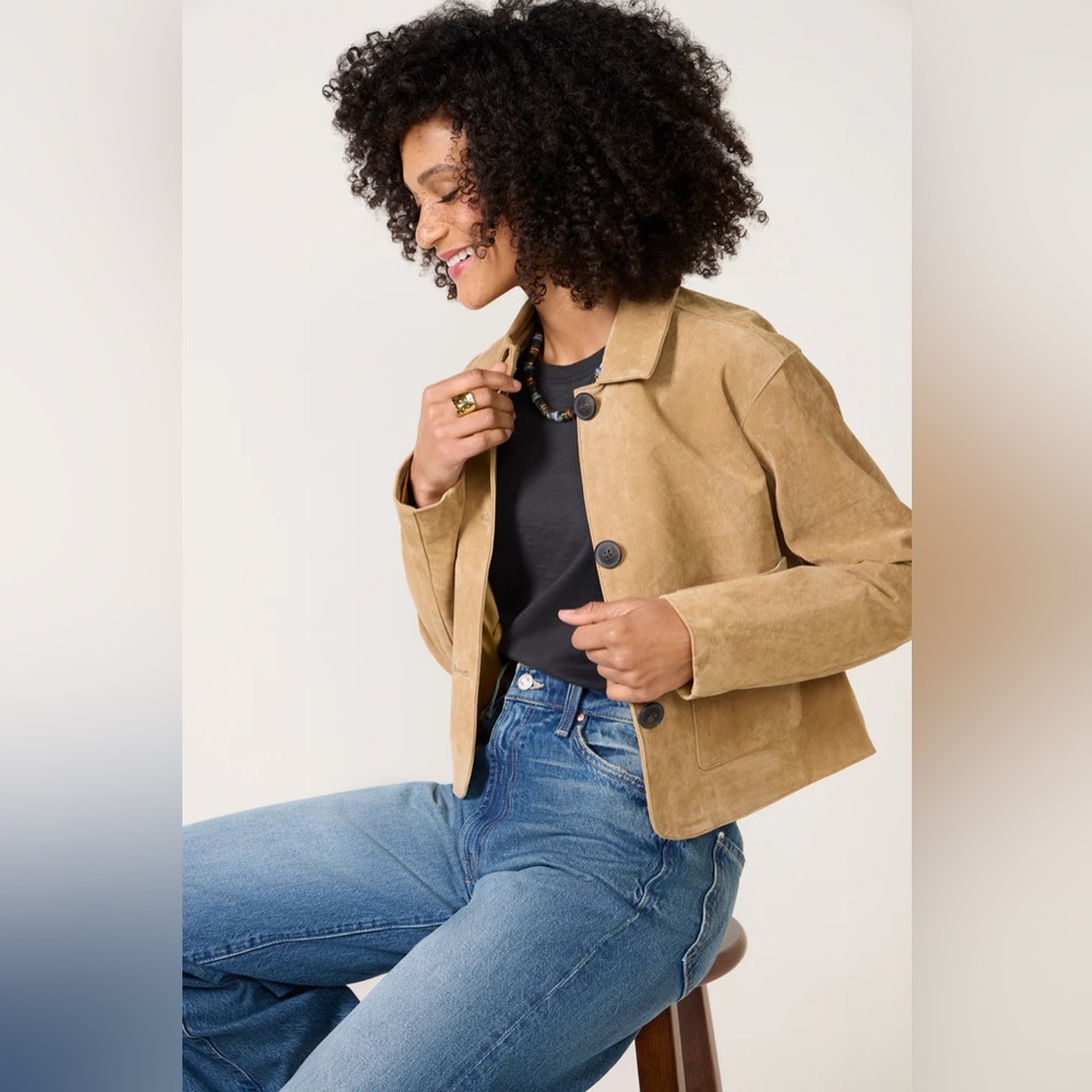 BLANKNYC cropped suede jacket